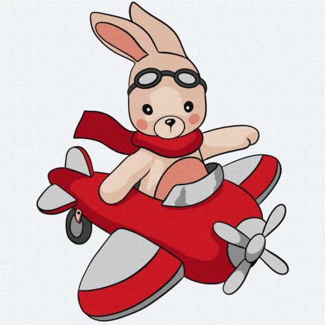 Набір для розпису для дітей "Маленький пілот" 25х25см