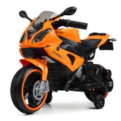 Мотоцикл 2мотори25W, 2акум.6V5AH,MP3, USB, світ. колеса, помаранчевий /1/