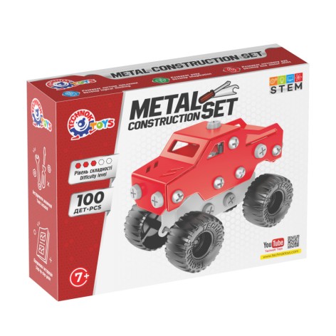 Конструктор металлический Technok 100 деталей механический болтовой
