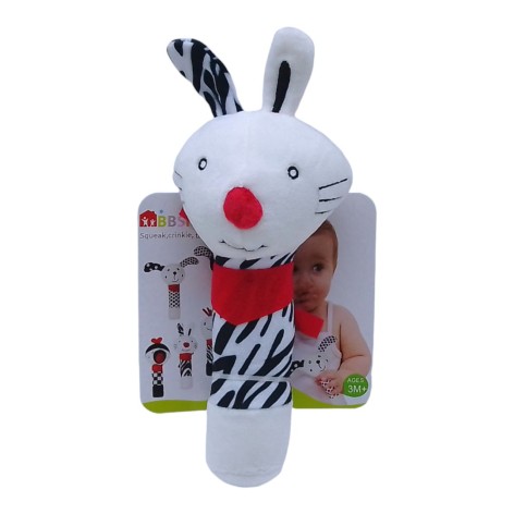 Погремушка мягкая "Зверюшки. Зайка" (18 см), 3 мес+
