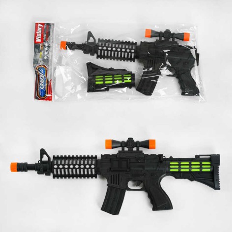 Автомат з підсвіткою, звуки, на батарейках, в п/е 17*36*2 см 