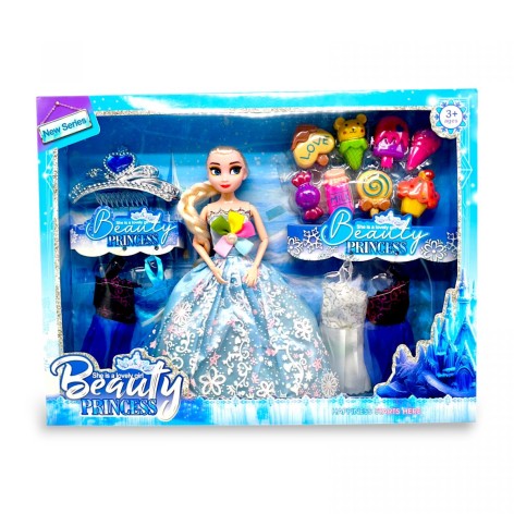 Лялька з гардеробом MIC "Холодне серце Ельза" блакитна (32x42x5.5 см)