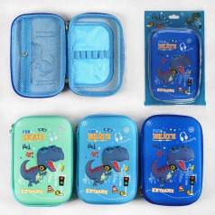 Пенал 3 цвета, 3 отделения, 3D-рисунок, на листе, микс видов 