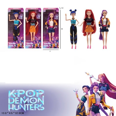 Іграшка лялька мікс 3 види, лялька демон хантер кор. 13*4,5*32 см //