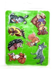 Трафарет с дикими животными (202*155), пластик 5 шт. в уп. //