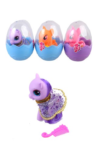 Пони/Единорог игрушечное яйцо с аксессуарами 2 вида 3 цвета 6 шт. 31*13*19 см