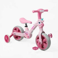 Велосипед-трансформер Best Trike колеса 10’’, музыка и подсветка, съемные педали, съемные вспомогательные боковые колеса, в кор. /1/