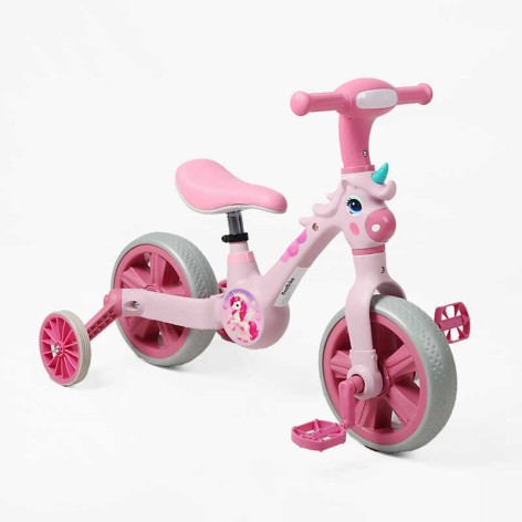 Велосипед-трансформер Best Trike колеса 10’’, музыка и подсветка, съемные педали, съемные вспомогательные боковые колеса, в кор. /1/