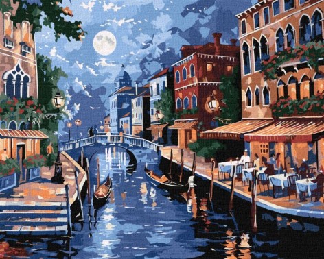 Картина по номерам - "Романтика Италии" ©art_selena_ua, 40х50см