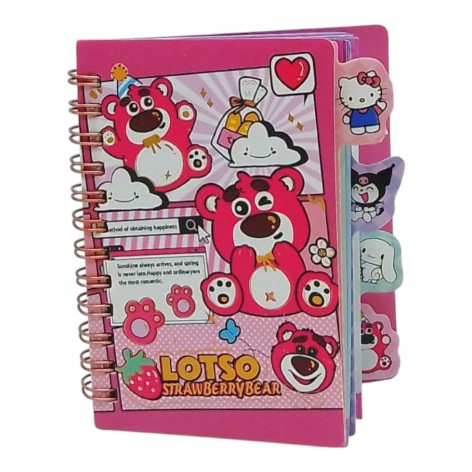 Блокнот на спіралі ведмедик Lotso