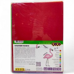 Фоамиран цветной, А4, (10 листов/10 цветов толщиной 1 мм), KIDS Line