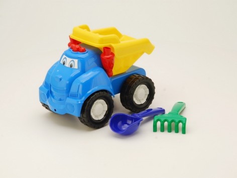 Машинка игрушечная Смайл самосвал №1 (лопатка + грабли) ДС
