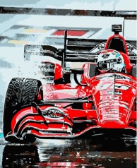 Набір для розпису по номерах Спорткар Strateg розміром 40х50 см (HH060)