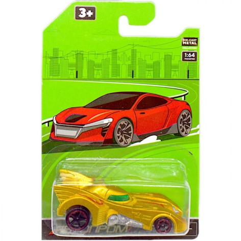 Машинка металлическая "Автопром: Бэтмен", золотистый.