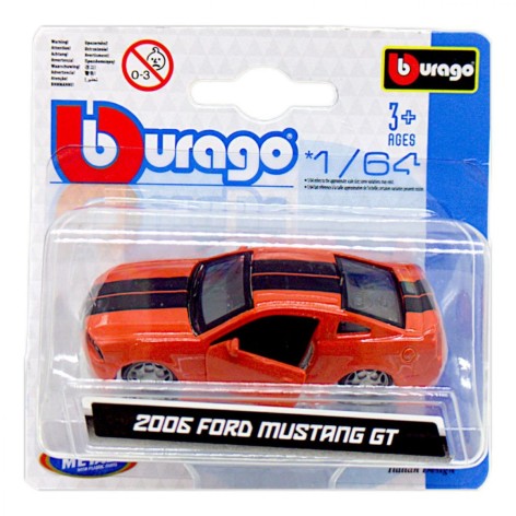 Машинка металлическая (коллекционная) "2006 Ford Mustang GT", оранжевый.