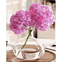 Картина за номерами Ваза з бузком 40х50 см (VA-3427) з лаком та рівнем TM Strateg