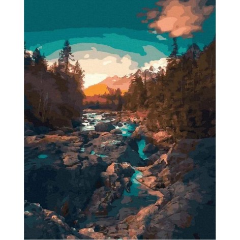 Розпис за номерами Гірська  річка