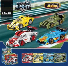 Конструктор, &ldquo;Спорткар&rdquo;, количество деталей 101-109, резиновые шины, инерция, в кор. 19*15*4см /60/240/4шт в кор.