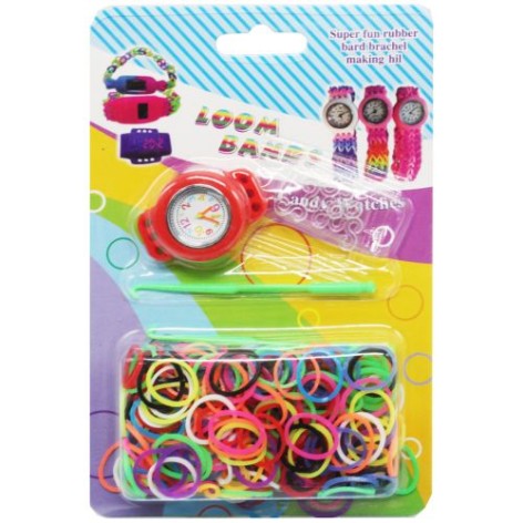 Гумочки для плетіння з годинником