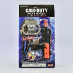 Поліцейський набір пістолет, наручники, у слюді  