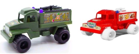 Машинка игрушечная Уран Пожарная воен. 2 вида Максимус