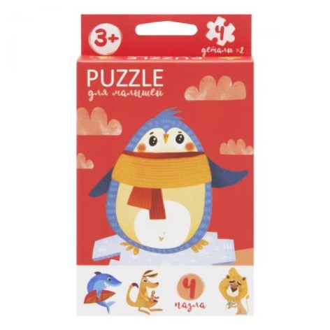 Розвиваючі пазли "Звірушки" рус червоний