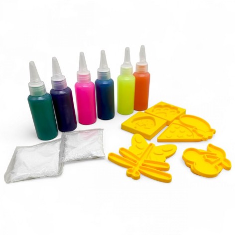Набір для творчості 6 пляшечок з рідиною, фігурки, у пакеті