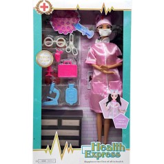 Кукла-врач с аксессуарами "Health Express", розовый