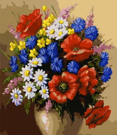 Набір для творчості алмазна картина Натюрморт з квітами Strateg розміром 40х50 см (SK88247)