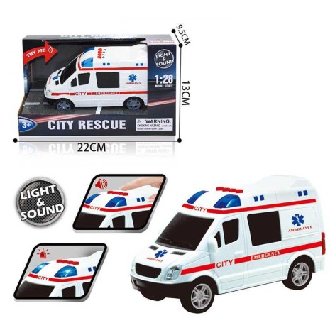 Машинка “Швидка допомога”, інерція, підсвічування, звук, у кор. 