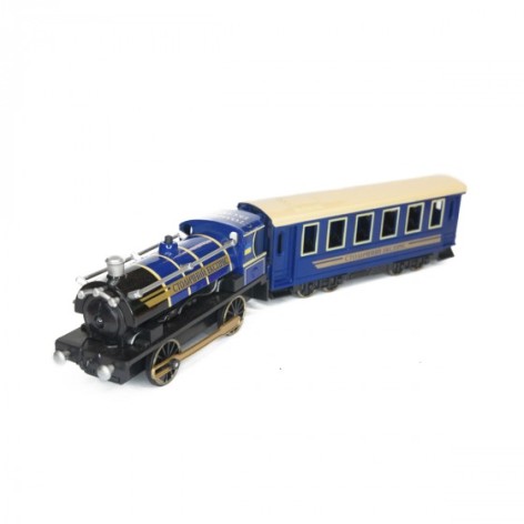 Іграшкова модель - паровоз із вагоном (світло, звук) 