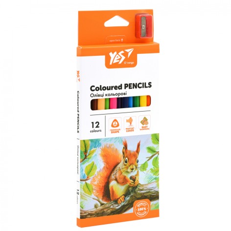 Карандаши цветные Yes 12 кол. 