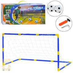 Футбольні ворота 120-56-в62см, сітка, м'яч 2шт, насос, в кор-ці, 40-19,5-7,5см 