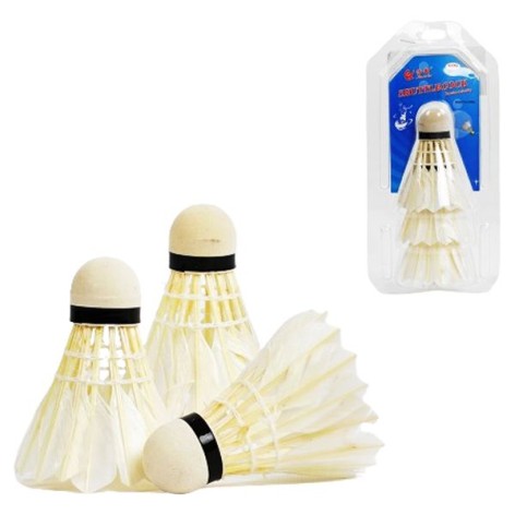 Набор перовых воланчиков для бадминтона (3 шт)