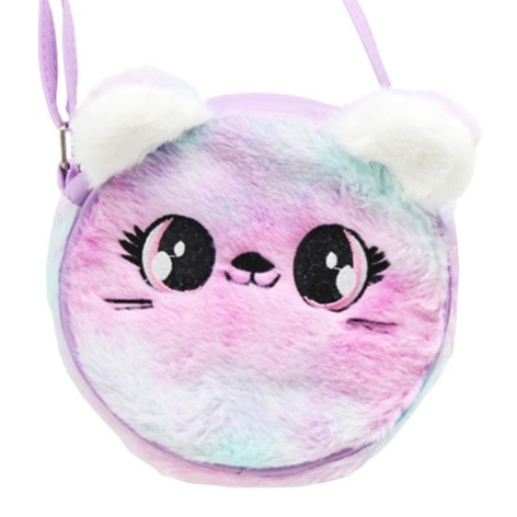 Сумочка "Пухнастий котик", бузкова