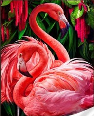 Набор для творчества алмазная картина Розовые фламинго Strateg размером 30х40 см кв (HEG74641)