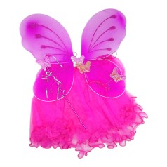 Набір феї (крила, спідниця, обруч, паличка) малиновий