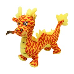 Мягкая игрушка Китайский оранжевый дракон 27 см