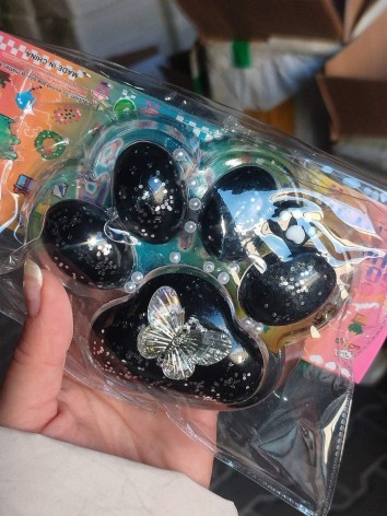 Сквіш лапки  чорні прозорі 12см //