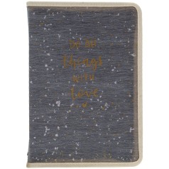 Папка объемная на молнии, серая А5+