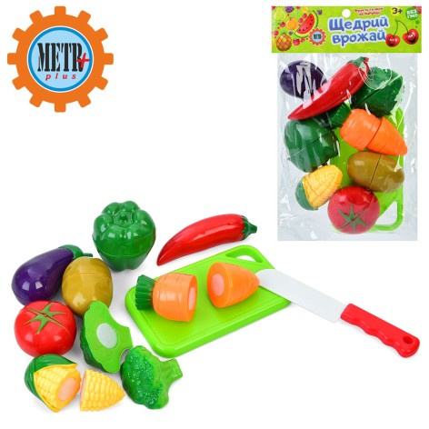 Продукти на липучці, овочі, ніж, досточка, у п/е 16,5-24-7см 