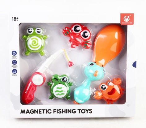 УЦЕНКА 30% Риболовля магнітна, 1 вудка, морські мешканці 4шт, 2види (сачок-крокодил, сачок-пелікан), в кор-ці, 38,5-32-6см /12/