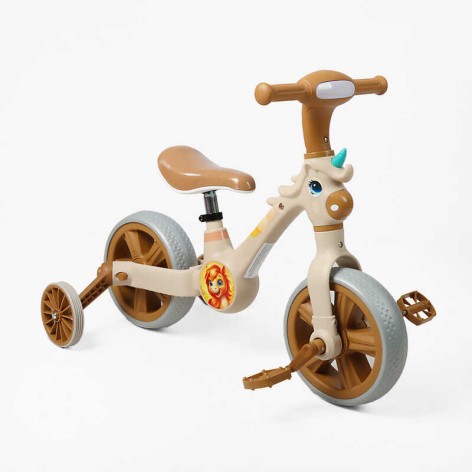 Велосипед-трансформер Best Trike колеса 10’’, музыка и подсветка, съемные педали, съемные вспомогательные боковые колеса, в кор./1/