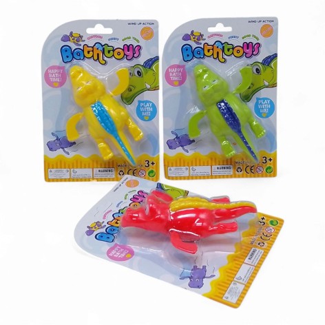 Игра для ванны "Крокодил" заводной механизм, на листе, микс, 1 штука