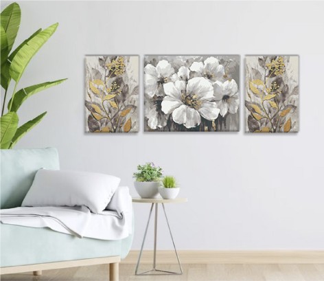 Набір картин за номерами Riviera Blanca "Квіткове марево" 3 шт (ITR-010)