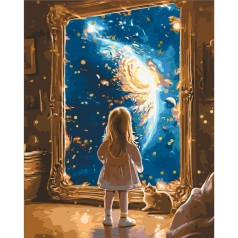 Картина по номерам Портал в космос. Люди. Животные. Пейзаж 40*50 см. Оригами LW 3306