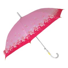 Зонтик-трость детский узоры длина - 80 см, диаметр - 96 см (розовый)