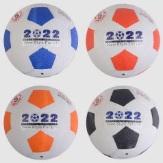 М'яч гумовий футбольний 4 види, вага 330 грам, матеріал PVC, розмір №5