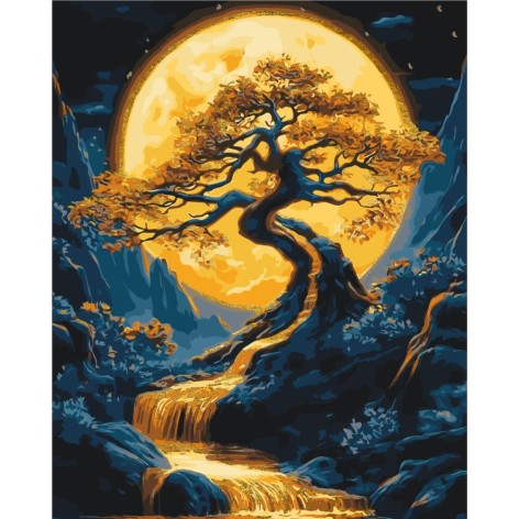 Картина по номерам с красками металлик 