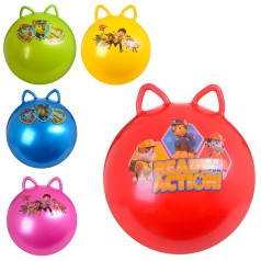 Мяч для фитнеса Щенячий Патруль, с ушками, 50 см, 1-стикерн, 400г, 3 вида, микс цветов, 19-16-6 см